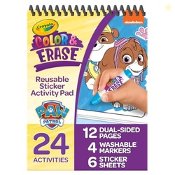 Crayola PAW Patrol Sticker Activity Pad, 12 PAW Patrol Coloring Pages, 100+ Stickers, Travel Activity, PAW Patrol Toys, Toddler Gifts