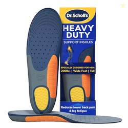 Dr. Scholl's Heavy Duty Support Insole Orthotics, Big & Tall, 200lbs+, Wide Feet, Shock Absorbing, Arch Support, Distributes Pressure, Trim to Fit Inserts, Work Boots & Shoes, Men Size 8-14, 1 Pair