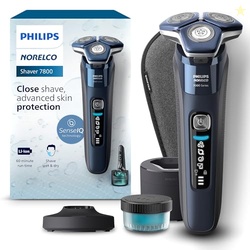 Philips Norelco Shaver 7800, Rechargeable Wet & Dry Electric Shaver with SenseIQ Technology, Quick Clean Pod, Charging Stand, Travel Case and Pop-up Trimmer, S7885/85