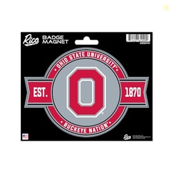 RICO INDUSTRIES NCAA OHIO STATE BUCKEYES STANDARD BADGE MAGNET - FOR CAR, FRIDGE