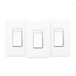 Kasa Smart Dimmer Switch HS220P3, Single Pole, Needs Neutral Wire, 2.4GHz Wi-Fi Light Switch Works with Alexa and Google Home, UL Certified,, No Hub Required, 3-Pack