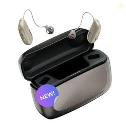 Jabra Enhance Select 700 Clinic-Quality OTC Hearing Aids, Licensed Audiology Services Included, Bluetooth LE Audio & Streaming for iOS/Android, Nearly Invisible & Comfortable, Sand
