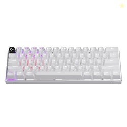 Logitech G PRO X 60 Lightspeed Wireless Gaming Keyboard, Ultra Compact TKL 60% Mechanical Keyboard for Windows PC, LIGHTSYNC RGB, Dual-Shot PBT Keycaps, GX Optical Tactile Switches - White
