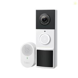 Tapo by TP-Link Smart Video Doorbell Camera Wireless with Chime, 2K with Full Color Night Vision & Spotlights, No Monthly Fee, Ring Call, 160 Ultra-Wide View, Free AI Detection, Local Storage,D210