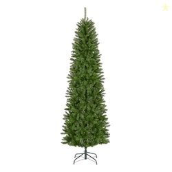 National Tree Company 7.5 ft Unlit Kingswood Fir Slim Artificial Christmas Tree, 1,075 Tips, Includes Stand, Green