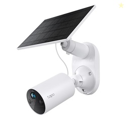 Tapo TP-Link  SolarCam C402 Kit, Outdoor Battery Camera w/Solar Panel Base, Wireless, 1080P, Free Person Detection, SD/Cloud Storage, Color Night Vision, No Hub Needed, Works w/Alexa