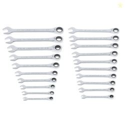 CRAFTSMAN 20 Piece Ratcheting Combination Wrench Set, SAE/Metric (CMMT87220)