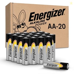 Energizer AA Batteries Alkaline Power, 20 Count Alkaline Double A Battery Pack