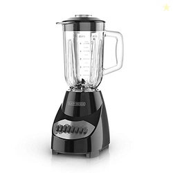 BLACK+DECKER COUNTERTOP BLENDER WITH 6-CUP GLASS JAR, 10-SPEED SETTINGS, BLACK, BL2010BG