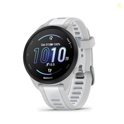 GARMIN FORERUNNER 165, RUNNING SMARTWATCH, COLORFUL AMOLED DISPLAY, TRAINING METRICS AND RECOVERY INSIGHTS, WHITESTONE
