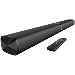 Assistrust Sound Bar for Smart TV, 80W Soundbar with Bluetooth/ARC/Opt/AUX Connect, Dynamic Volume Boost, 3 Equalizer Modes, 2 in 1 Detachable Soundbar for TV/PC/Gaming/Projectors