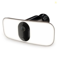 Arlo Pro 3 Wireless LED Floodlight Security Camera 2K HDR, 2000-3000 Lumens, Custom Detections, Emergency Response, Connects to Wi-Fi, Color Night Vision, 2-Way Audio, Rechargeable (Black)