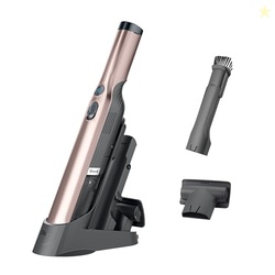 SHARK WANDVAC CORDLESS HAND VAC, LIGHTWEIGHT, PORTABLE AT 1.4 LBS., POWERFUL SUCTION, CHARGING DOCK, ONE-TOUCH EMPTY FOR CAR & HOME, MULTI-SURFACE PET TOOL & DUSTER CREVICE TOOL, ROSE GOLD, WV201RGBRN