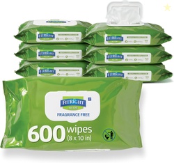 FitRight Personal Cleansing Wipes with Aloe, 600 Pieces 
