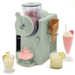 GreenPan Frost Ice Cream Maker & Slushie Machine, Soft Serve, Sorbet, Margaritas, Milkshakes, Frozen Yogurt, No Pre-Freezing, Ready in 15 Mins, 6 Modes, 7 Textures, Self-Cleaning, Family Size, Green