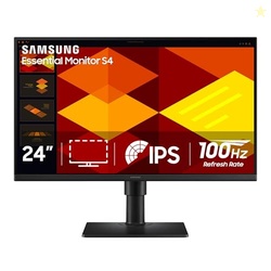 Samsung 24 (S40GD) Borderless Business Monitor with IPS Panel, 100Hz Refresh Rate, Eye Saver Mode, Ergonomic Design, Game Picture Mode, LS24D402GANXGO, 3 Yr Warranty