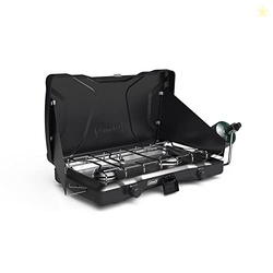 Coleman Triton 2-Burner Propane Stove, Portable Camping Cooktop with 2 Adjustable Burners & Wind Guards, 22,000 BTUs of Power for Camping, Tailgating, Grilling, BBQ, & More