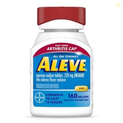 ALEVE GELCAPS WITH EASY OPEN ARTHRITIS CAP, NAPROXEN SODIUM, MEDICATION FOR ARTHRITIS PAIN, 160 COUNT