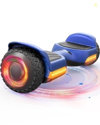 GYROOR SELF BALANCING SCOOTER NEW G13 ALL TERRAIN BALANCING SCOOTER WITH LED LIGHTS & 500W MOTOR, SELF BALANCING OFF ROAD WITH BLUETOOTH FOR KIDS AGES 6-12 AND ADULTS-BLUE