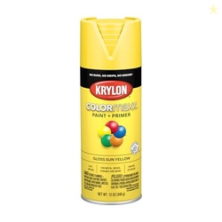 Krylon K05541007 COLORmaxx Spray Paint and Primer for Indoor/Outdoor Use, Gloss Sun Yellow, 12 Ounce (Pack of 1)