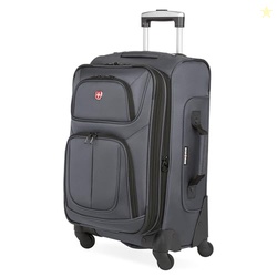 SwissGear Sion Softside Expandable Luggage, Dark Grey, Carry-On 21-Inch
