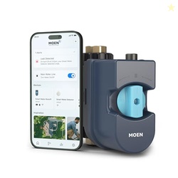 Moen Flo Smart Water Monitor and Automatic Shutoff Sensor, Wi-Fi Water Leak Detector for 3/4-Inch Diameter Pipe, 900-001
