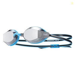 TYR Blackops 140 EV Racing Mirrored Goggles Junior Fit, Silver/Blue/Black