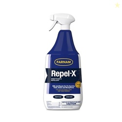 Farnam Repel-X Insecticide & Repellent Water-based Fly Spray for Horses, Dogs and Premises, 32 Ounces