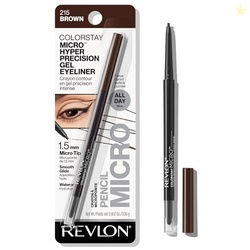 Revlon Gel Eyeliner, ColorStay Micro Hyper Precision Eye Makeup with Built-in Smudger, Waterproof, Stocking Stuffer for Women, 215 Brown, 0.002 oz