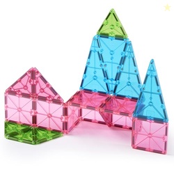 MAGNA-TILES Color Shop Floral 20-Piece Magnetic Construction Set, The Original Magnetic Building Brand