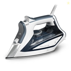 ROWENTA IRON STEAMER FOR CLOTHES, FOCUS STAINLESS STEEL SOLEPLATE, 400 MICROSTEAM HOLES, POWERFUL STEAM IRON, LIGHTWEIGHT, LEAKPROOF, 1725 WATTS