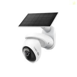 TAPO 4K OUTDOOR CAMERA WIRELESS, BATTERY CAMERA W/SOLAR PANEL, PAN/TILT, 360 VIEW, 24/7 CAPTURE, FREE PERSON/VEHICLE DETECT, NIGHT VISION, SD/CLOUD, WORKS W/ALEXA AND GOOGLE ASSISTANT, VISTACAM 360