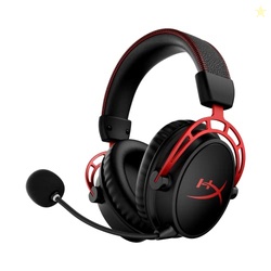 HYPERX CLOUD ALPHA WIRELESS - GAMING HEADSET FOR PC, 300-HOUR BATTERY LIFE, DTS HEADPHONE:X SPATIAL AUDIO, MEMORY FOAM, DUAL CHAMBER DRIVERS, NOISE-CANCELING MIC, DURABLE ALUMINUM FRAME,RED