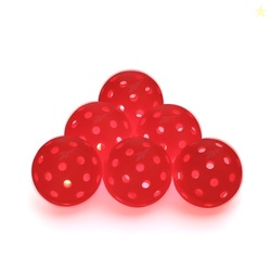 Reebok - LED Pickleball Set, High-Bounce, Outdoor Pickleballs with Precision, 40 Hole Pattern, Perfect for Night Time Play (6-Piece, Red)