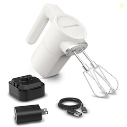 KitchenAid Go Cordless Hand Mixer - battery included, KHMR762, Porcelain White