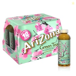 ARIZONA GREEN TEA WITH GINSENG AND HONEY - 16 FL OZ (PACK OF 12)