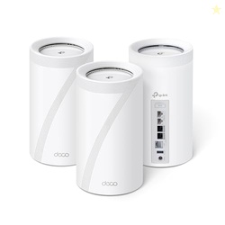 TP-LINK DECO BE95 QUAD-BAND WIFI 7 BE33000 WHOLE HOME MESH SYSTEM - 16-STREAM, 2 X 10G + 2 X 2.5G PORTS WIRED BACKHAUL, 12 X HIGH-GAIN ANTENNAS, VPN, AI-ROAMING, 4X4 MU-MIMO, HOMESHIELD (3-PACK)