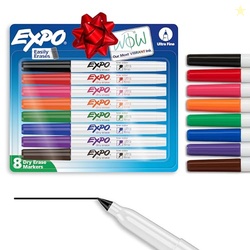 EXPO Dry Erase Markers, Low Odor Ink, Assorted Colors, Ultra Fine Tip, 8 Count - Whiteboard, Calendar, Organization, School Supplies