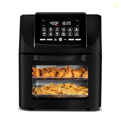 Gourmia Air Fryer - 14 Qt All-in-One Oven with Rotisserie, Digital Display with 12 Presets, Roast, Bake, Broil, Dehydrate, Dishwasher Safe Accessories, Black