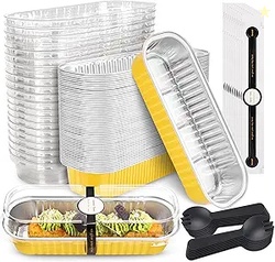 50 Pack Mini Cake Pans with Lids AD