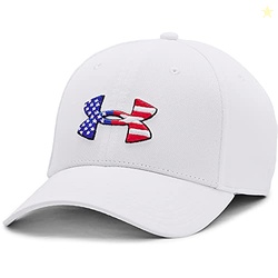 Under Armour Men's Freedom Blitzing Hat, White (100)/Black, Small/Medium