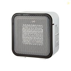 Amazon Basics Ceramic Space Heater, Mini Heater for Office Desk, 500 W, Portable Tent Heater (Indoor Use), With Tip-Over Protection, Lightweight (1.4 LBS), White, 5.9 x 3.2 x 6 inches
