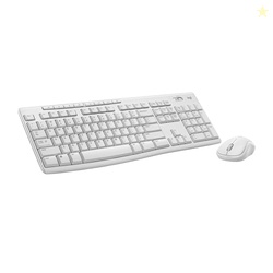 Logitech MK270 Wireless Keyboard and Mouse Combo for Windows, 2.4 GHz, 8 Multimedia Keys, PC, Laptop, Wireless Keyboard Compact Mouse Combo - White