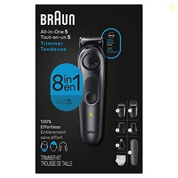 Braun All-in-One Style Kit Series 5 5471, 8-in-1 Trimmer for Men with Beard Trimmer, Body Trimmer for Manscaping, Hair Clippers & More, Ultra-Sharp Blade, 40 Length Settings, Waterproof