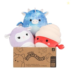 SQUISHMALLOWS ORIGINAL MYSTERY 3-PACK (8-INCH)  OFFICIAL JAZWARES PLUSH (MEDIUM-SIZED)