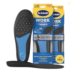 WORK ALL-DAY SUPERIOR COMFORT INSOLES (WITH) MASSAGING GEL, WOMEN, 1 PAIR, TRIM TO FIT