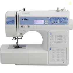 Brother CS7205 Computerized Machine, 150 Built Stitches, 1 Font, Wide Table, 11 Sewing Feet, White