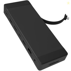 ZAGG 9-Port Hub  2 USB-C, 2 HDMI (4K 60Hz), 1 USB-A (10Gbps), Ethernet, Audio Jack, SD & MicroSD Card Readers - Multi-Device Connectivity for iPadOS, ChromeOS, Android, Windows