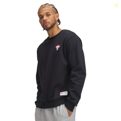 Under Armour Men's Project Rock Red One Sleighin Gains Crew Neck Sweatshirt, (001) Black / / White, 3X-Large