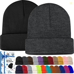 Beanies for Men Women 2 Pack